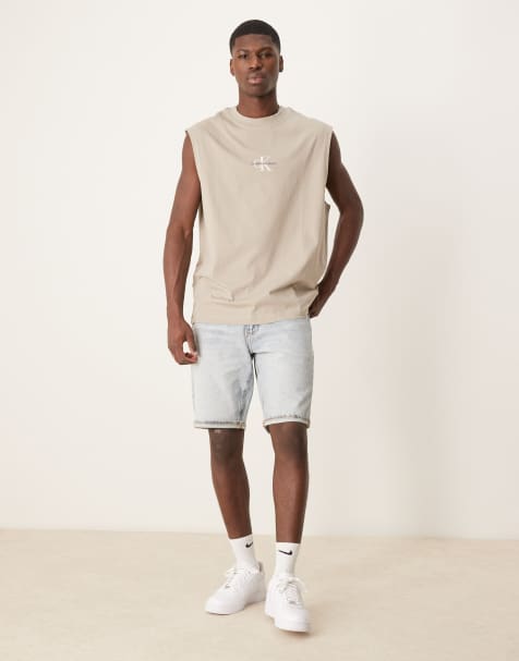 Calvin Klein Jeans regular denim shorts in light wash - view 1