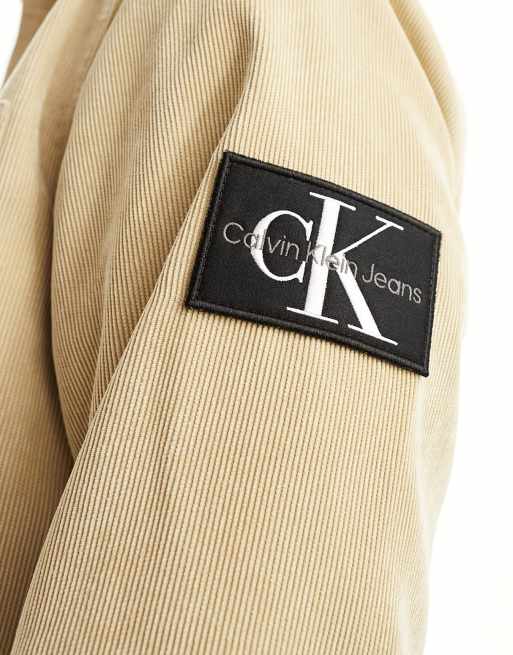 Calvin Klein Jeans regular fit corduroy shirt in beige, 2 of 4