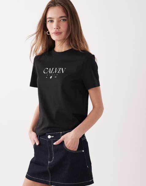 Calvin Klein Jeans regular fit graphic t-shirt in black - view 1