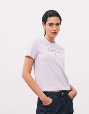 Calvin Klein Jeans - Regular-Fit-T-Shirt in Blau mit Grafikprint