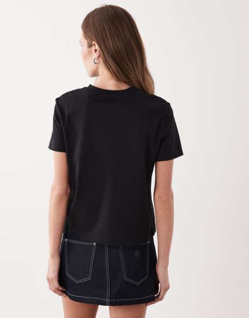 Calvin Klein Jeans – Regular-Fit-T-Shirt in Schwarz mit Grafikprint, 2 von 4