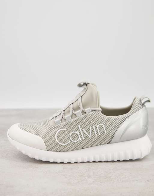 Calvin Klein Jeans reika runner sneakers in silver