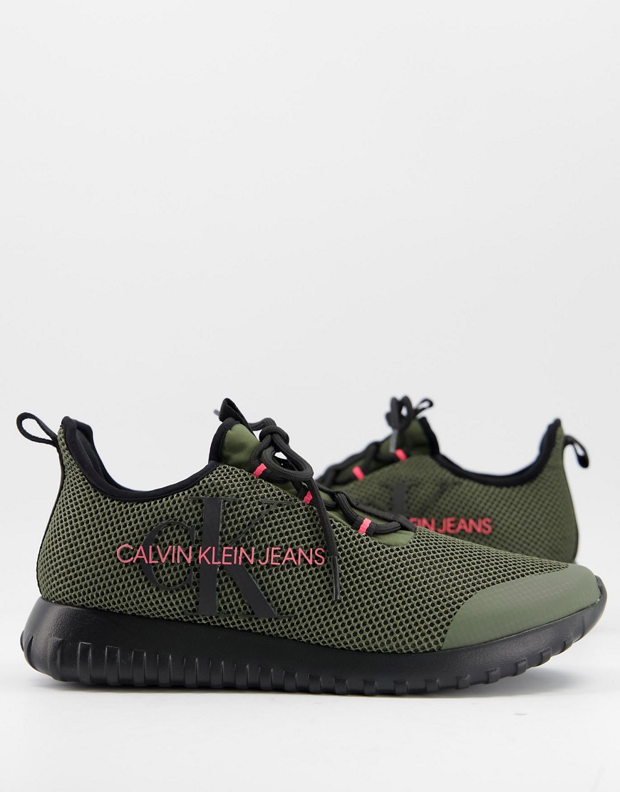 Calvin Klein Jeans reiland sneakers in olive-Green