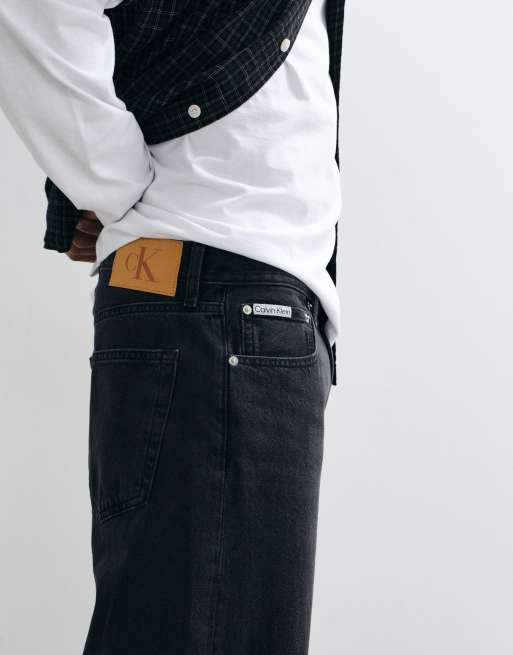 Calvin Klein Jeans relaxed baggy jeans in black, 2 of 5