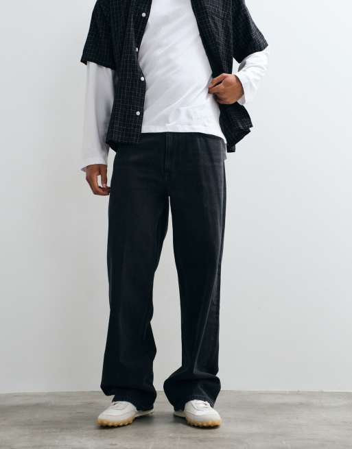 Calvin Klein Jeans relaxed baggy jeans in black, 4 of 5
