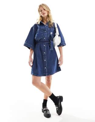 Calvin Klein Jeans Belted Shirt Dress Denim