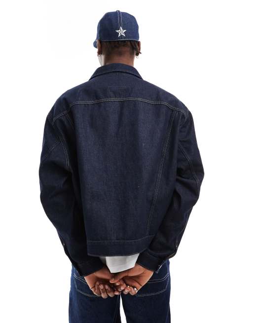 Calvin Klein Jeans relaxed denim jacket in indigo, 4 of 4