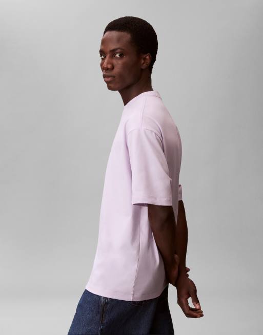 Calvin Klein Jeans relaxed fit graphic t-shirt in lilac, 3 of 4