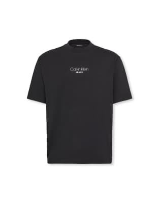 Calvin Klein Jeans Est.1978 Relaxed Fit Logo T-shirt In Black