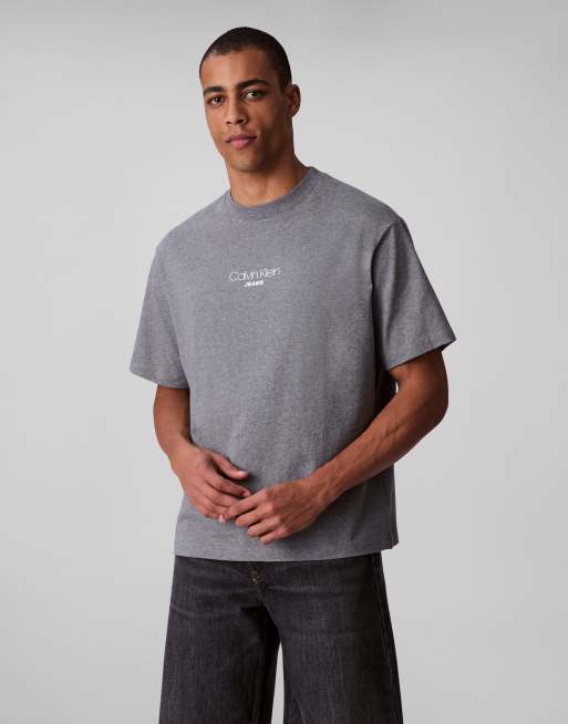 Calvin Klein Jeans relaxed fit logo t-shirt in blue