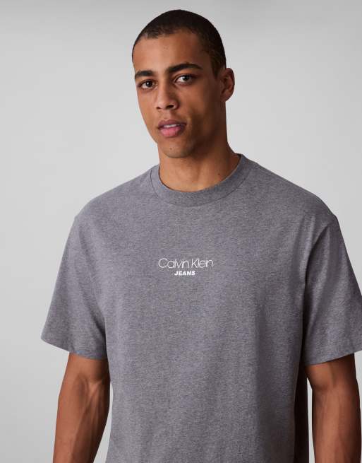 Calvin Klein Jeans – Relaxed-Fit-T-Shirt in Blau mit Logo, 2 von 4