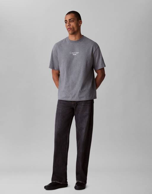 Calvin Klein Jeans – Relaxed-Fit-T-Shirt in Blau mit Logo, 4 von 4