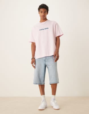 Calvin Klein Jeans Est.1978 Relaxed Logo T-shirt In Pink