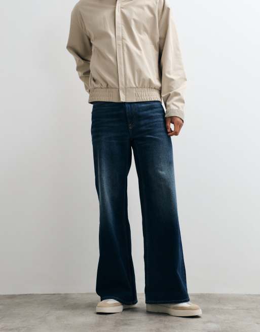 Calvin Klein Jeans relaxed straight leg jeans in dark wash blue, 5 of 5