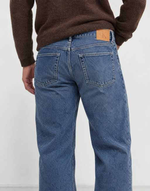 Calvin Klein Jeans relaxed straight leg jeans in mid wash blue, 11 of 13