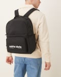 [Calvin Klein Jeans] Calvin Klein Jeans retro logo backpack in black One Size Black
