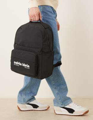 Calvin Klein Jeans Est.1978 Retro Logo Backpack In Black