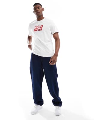 Calvin Klein Jeans Est.1978 Retro Nyc Graphic T-shirt In White
