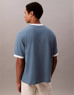 Calvin Klein Jeans Est.1978 Retro Ringer T-shirt In Blue