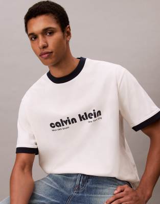 Calvin Klein Jeans Est.1978 Retro Ringer T-shirt In White