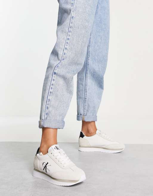 Calvin Klein Jeans ASOS retro ecru | in sneakers runner