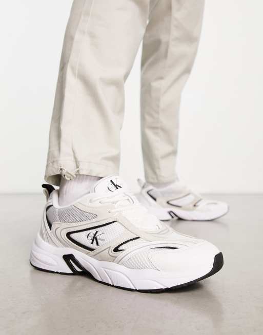 Calvin Klein Jeans - Retro sneakers in wit, 4 van 4