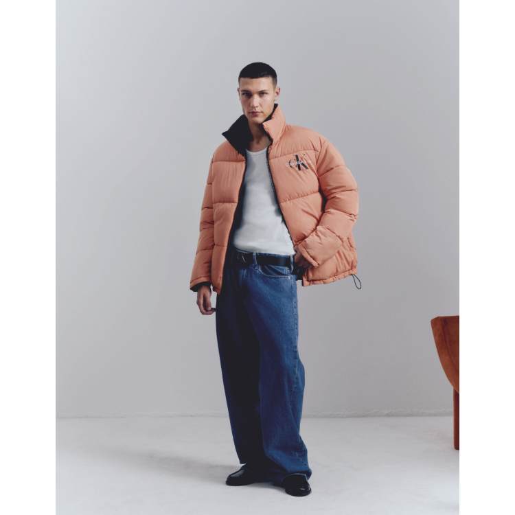 Calvin Klein Jeans Oversized Corduroy Puffer Jacket Grey