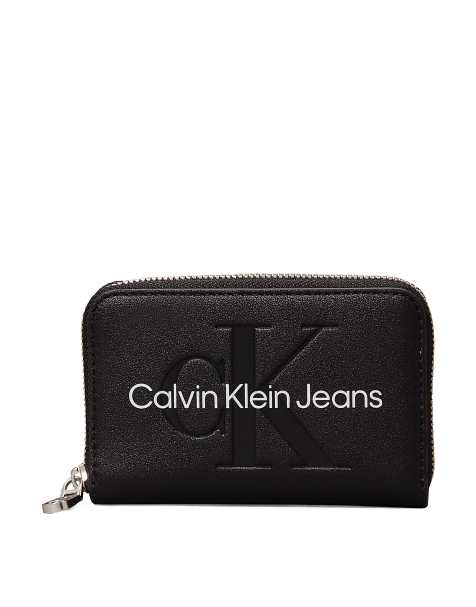 Calvin Klein Jeans Rfid zip around wallet in black - view 1