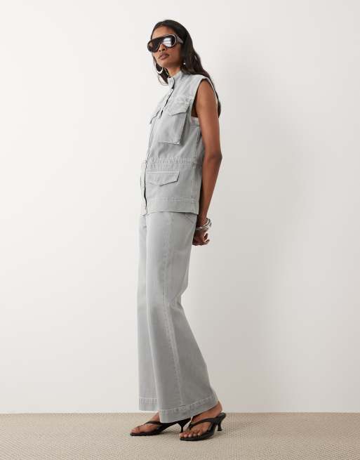 Calvin Klein Jeans - Ribcage - Grå jeans med vide ben i denim, 2 af 5
