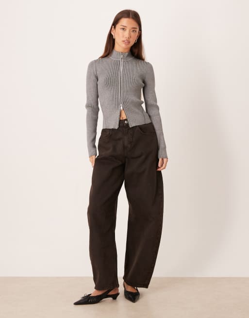 Calvin Klein Jeans - Ribstrikket grå cardigan, 2 af 4
