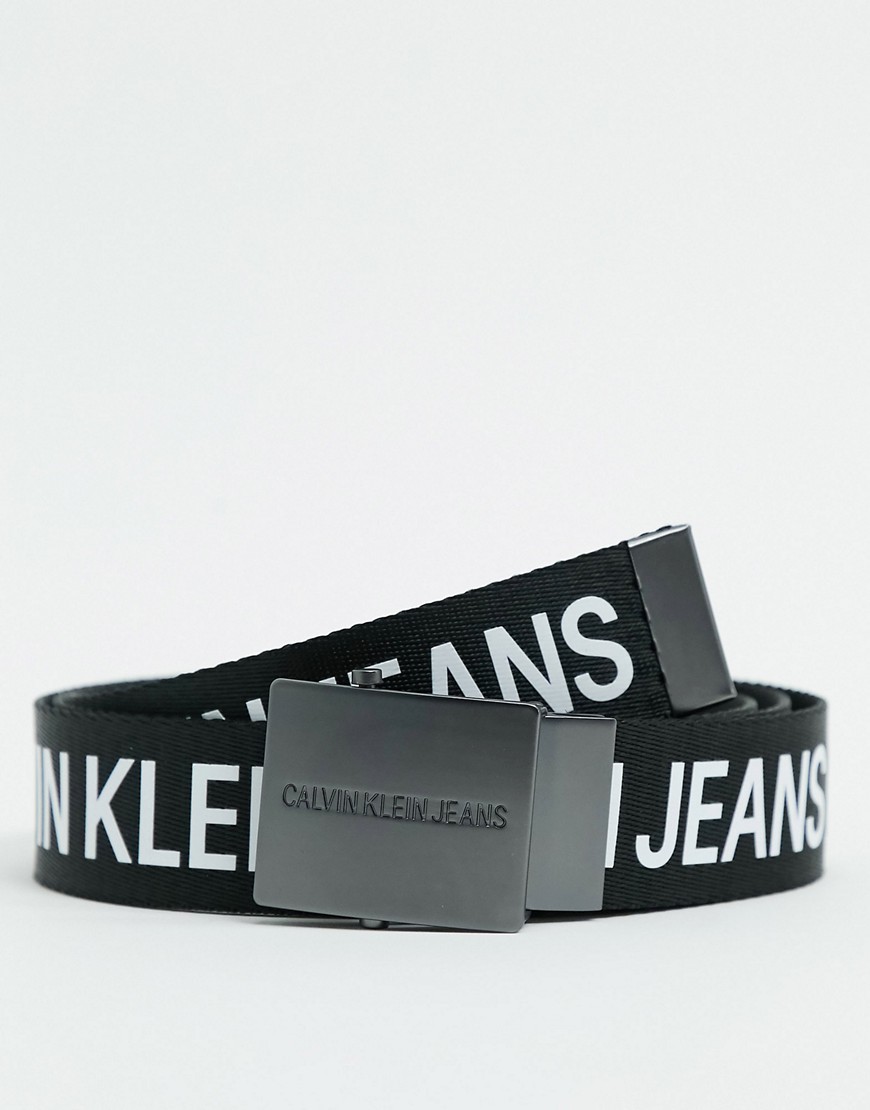 Calvin Klein Jeans - Riem met logobies in zwart