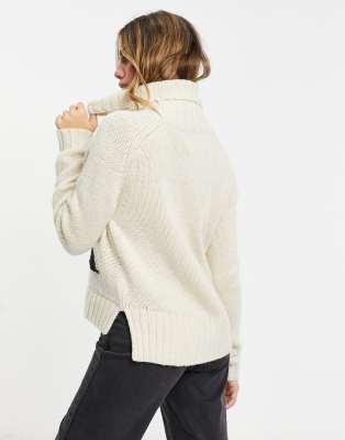 cream soft jumper