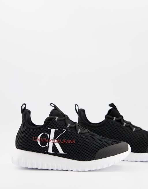 calvin klein jeans rosilee runner trainers in white