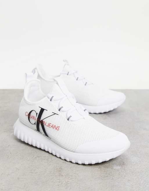 calvin klein jeans rosilee runner trainers in white