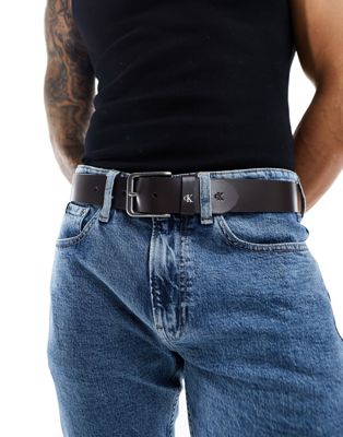 Calvin Klein Jeans rounded classic 38mm belt in brown