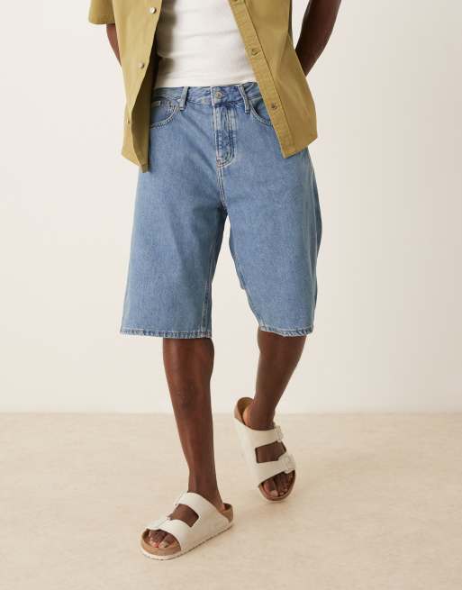 Calvin Klein Jeans - Ruimvallende jort in middenblauw met wassing, 2 van 5