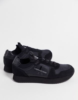 Calvin Klein Jeans runner sock trainers in black