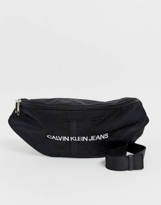Calvin Klein Jeans - Sac banane super grand avec logo monogramme - Noir, 2 de 4