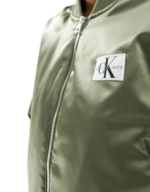 Calvin klein store satin bomber jacket