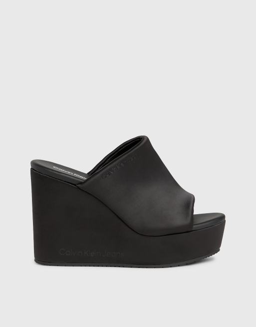 Anne klein cheap black wedge sandals