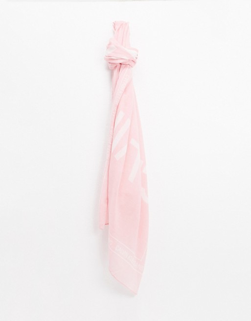 Calvin Klein Jeans scarf in strawberry cream