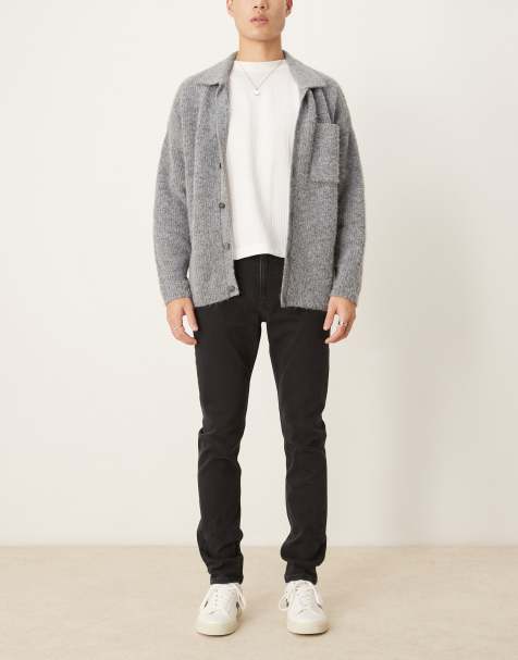 Calvin Klein Jeans – Schmal zulaufende Jeans in schwarzer Waschung mit schmalem Schnitt - view 1