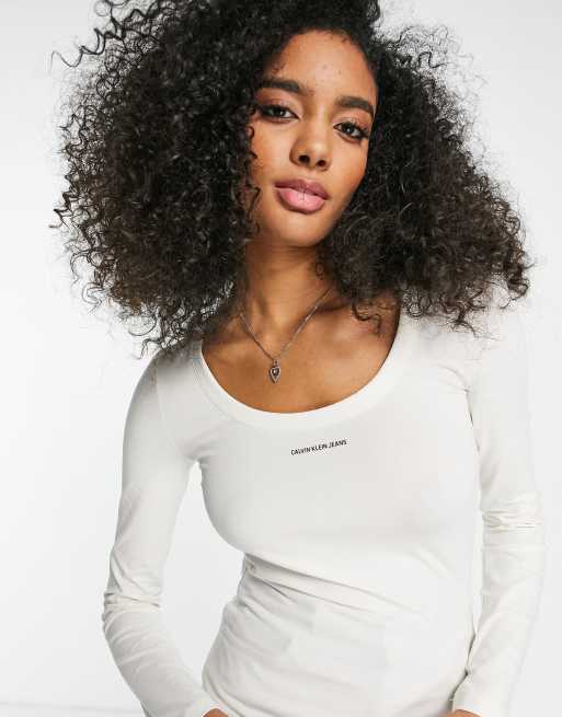 Calvin klein 2025 scoop neck tee