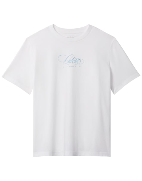 Calvin Klein Jeans Script logo classic t-shirt in bright white