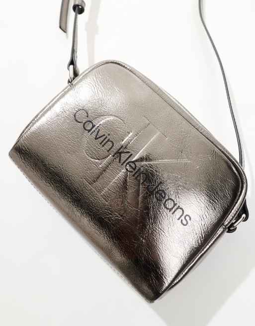 Calvin Klein Jeans sculpted camera bag in gunmetal