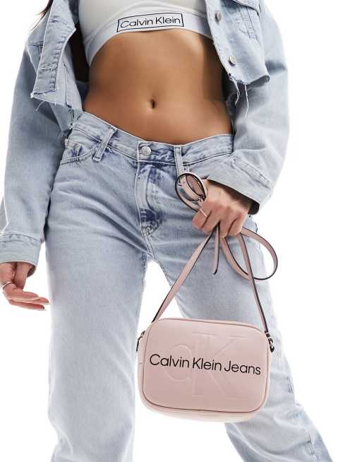 Calvin Klein Jeans sculpted camera bag in light pink