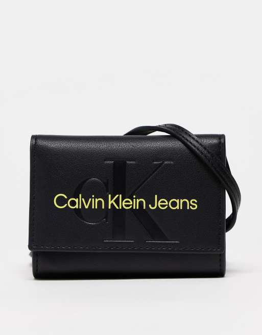 Calvin Klein Jeans sculpted phone crossbody bag in black