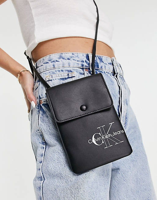Calvin phone Jeans in crossbody Klein | black bag ASOS sculpted