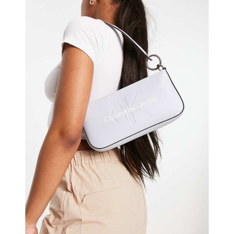 Calvin Klein Jeans sculpted shoulder bag in light blue