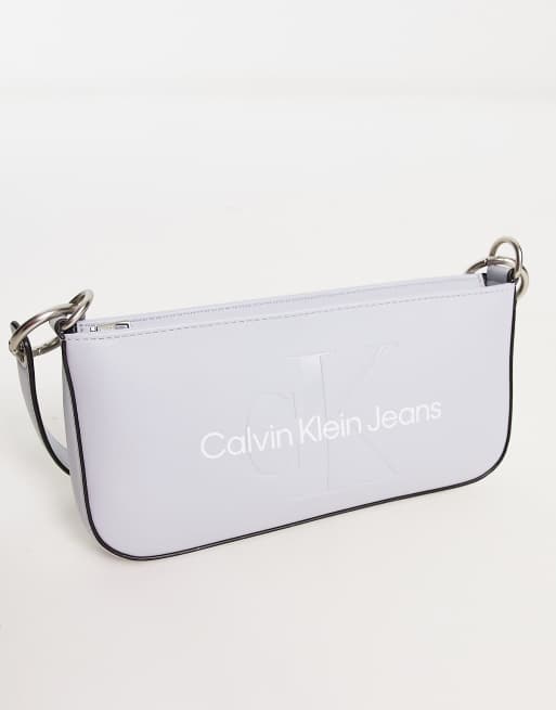 Buy Calvin Klein Small Cross Body Leather Bag - Blue At 20% Off